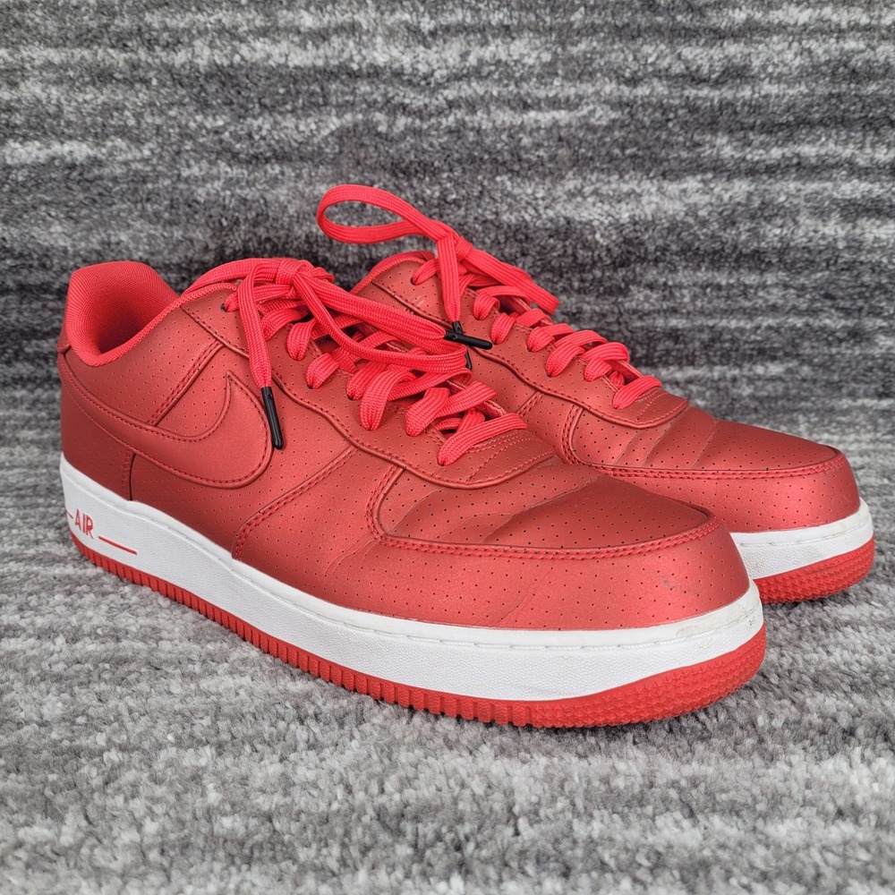 Nike Air‎ Force 1 07 Low Action Red Basketball 92 Mens Sneaker 718152-607 12.5